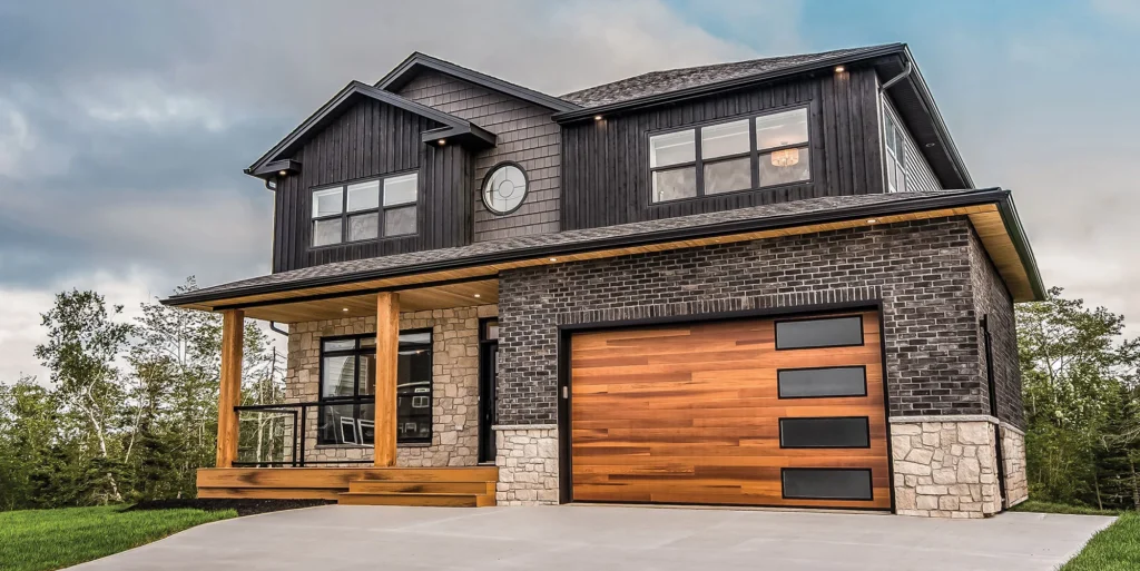 wooden garage door in Lafayette, CO